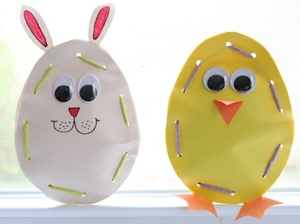 easter crafts for preschoolers candy pouches