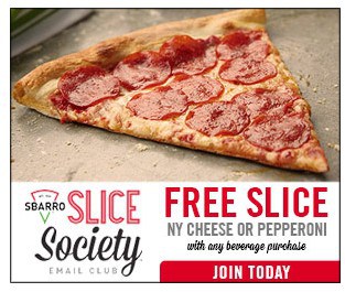 Sbarro coupons discounts