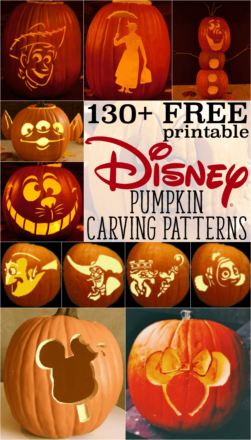 Disney Pumpkin Stencils Over 130 Printable Pumpkin Patterns