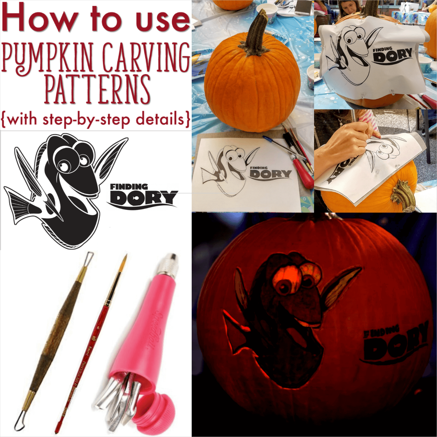How do you use a pumpkin carving stencil?