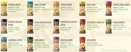 Salt Free Seasonings, Mrs Dash Fiesta Lime - Dash