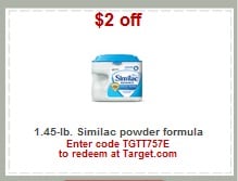 target baby formula coupon