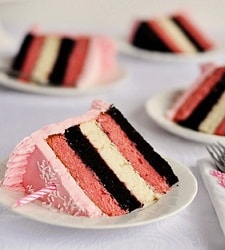 neapolitan pink cake