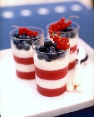 red white blue parfaits