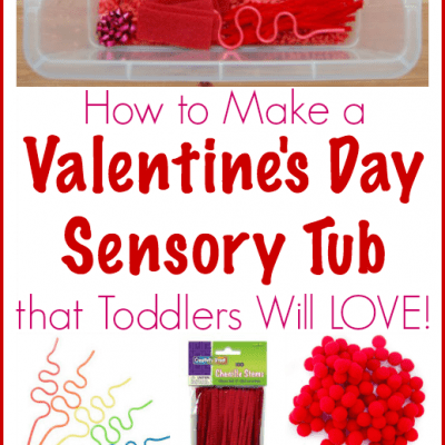 valentine's day sensory tub