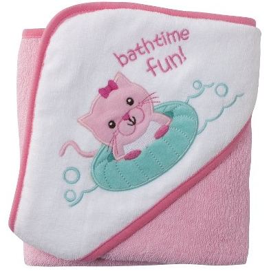 Circo Baby Girls Kitty Plush Hooded Towel