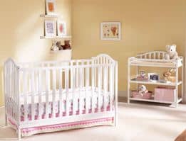 Cooper 4-in-1 Convertible Fixed-Side Crib and Changing Table Nursery Set