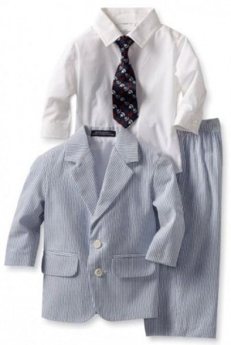 Nautica Dress Up Baby Boys Infant Seersucker Suit Set