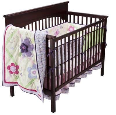 Sumersault Lily 4 Piece Crib Set