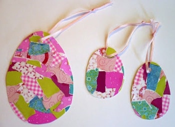 easter crafts for preschoolers patchwork egg ornaments