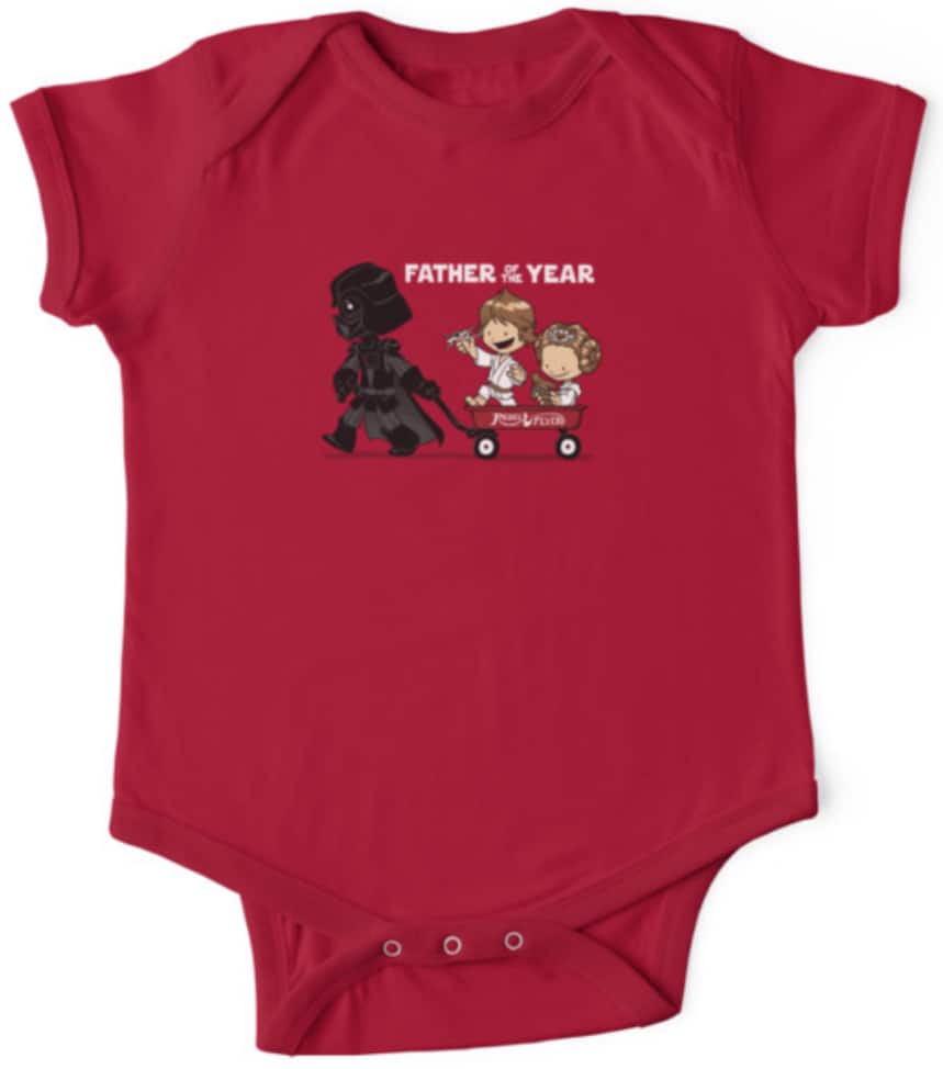 Star Wars onesie best dad ever red