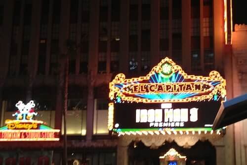 el capitan theater at night