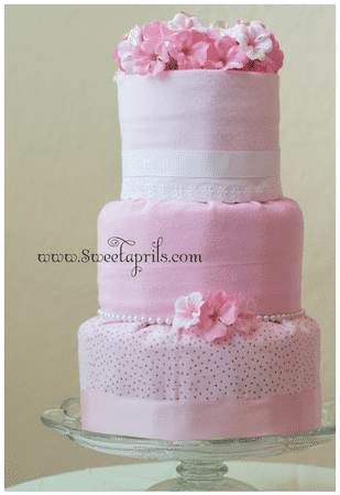 how to make a diaper cake fondant