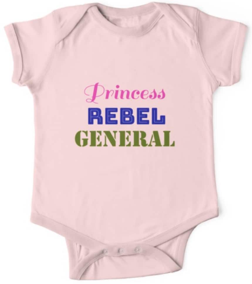 Star Wars onesie Princess Rebel General