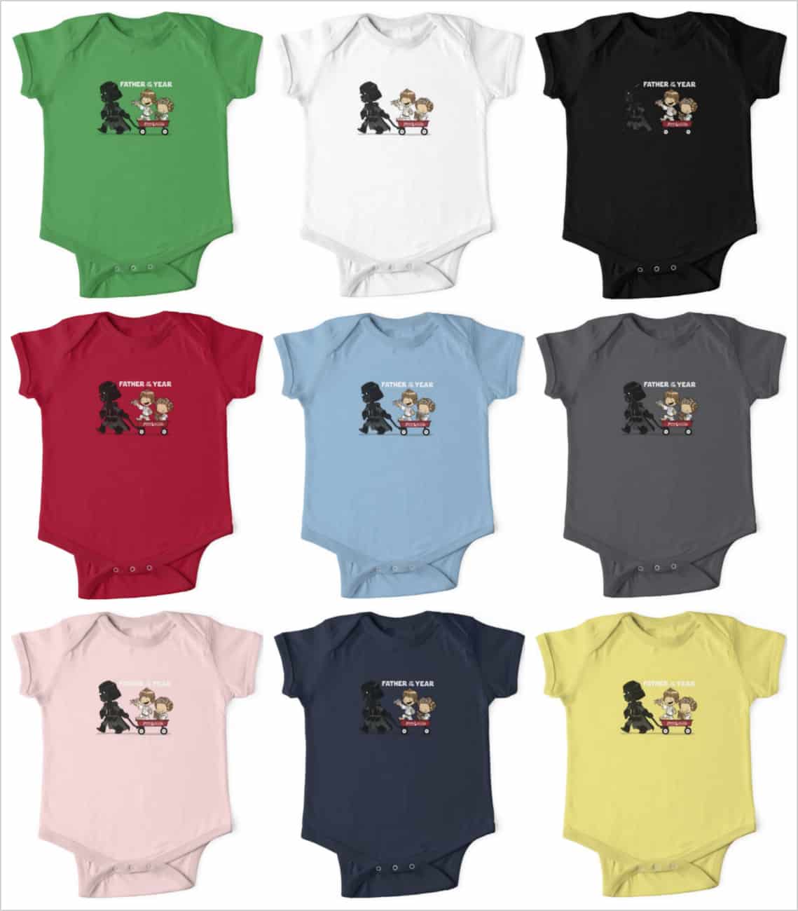 Star Wars onesie in lots of different colors