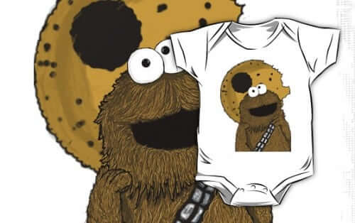 star wars wookie monster cookie monster onesie