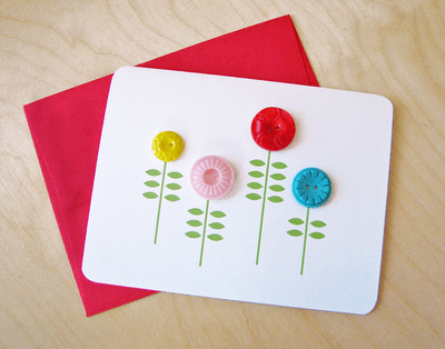 button crafts for kids: notecard