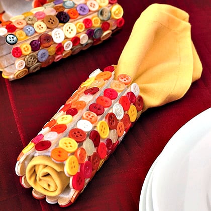 button crafts for kids: diy napkin rings