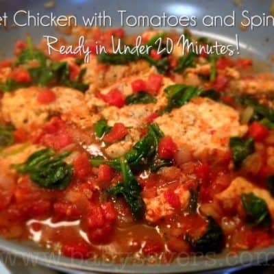 chicken with spinach and tomatoes