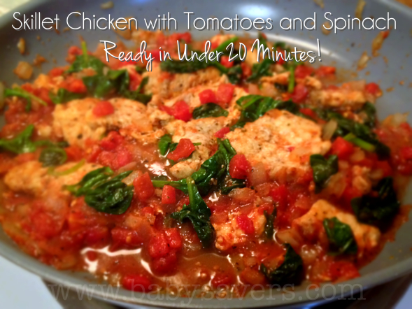 chicken with spinach and tomatoes