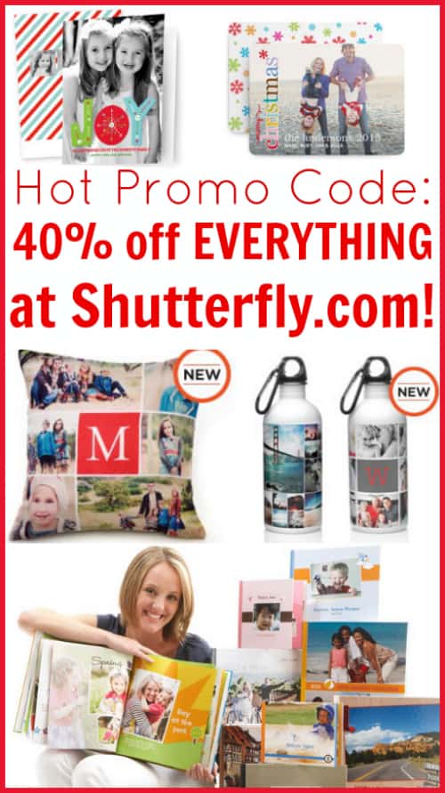 Hot Promo Code: Save 40% on EVERYTHING at Shutterfly.com!