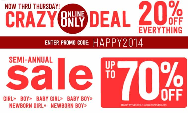 Crazy8 Sale: Up to 70% off + Extra 20% off!