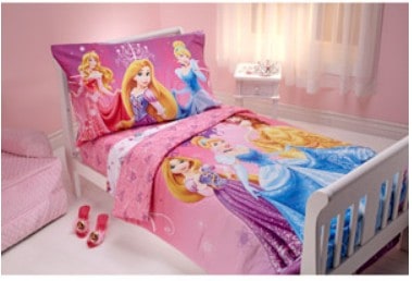 Disney Sparkle Like A Princess 4 Piece Toddler Bedding Set