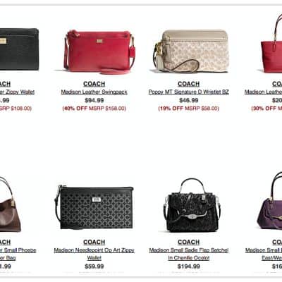 coach bags deals
