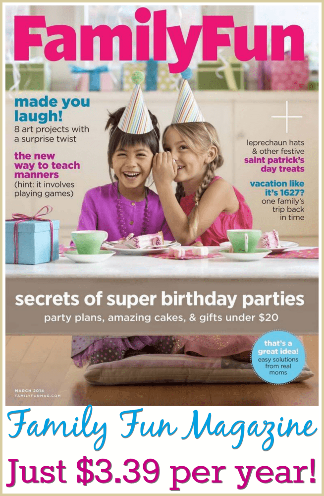 Family Fun Subscription just $3.39/Year!
