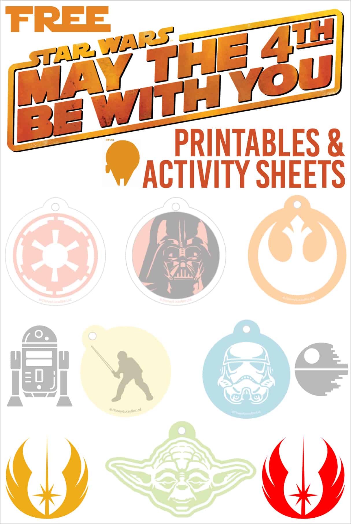 May the fourth be with you graphic for printables