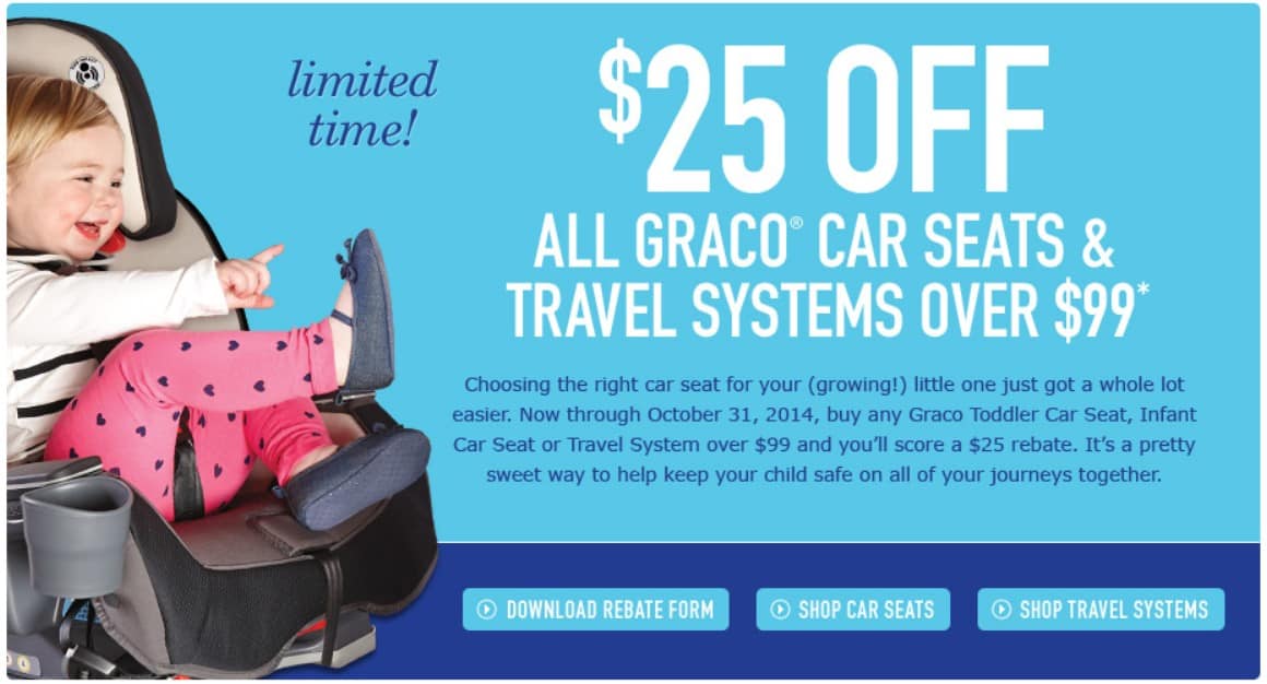  25 Graco Rebate On Car Seats And Travel Systems