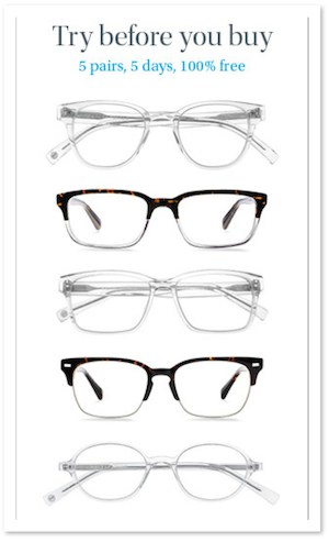 warby parker virtual try on