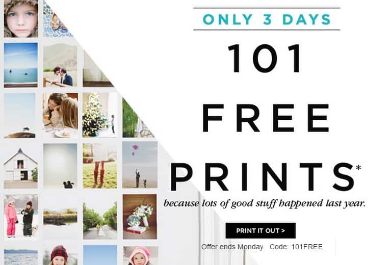 Shutterfly Promo Code: 101 FREE Prints! Three Days Only!