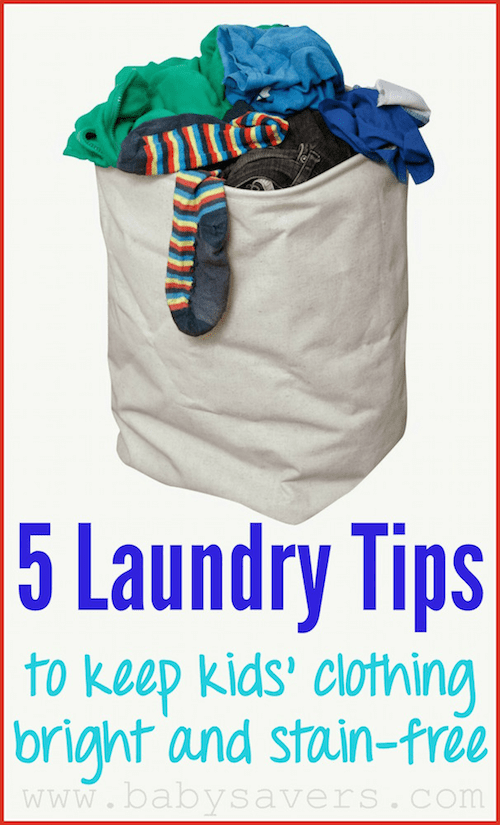 get stains out of kids clothes