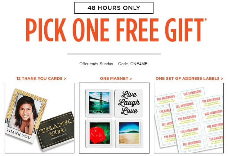 Shutterfly Promo Code Choose one of 3 Great Freebies! 2 Days Only!