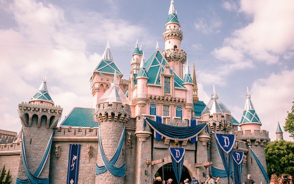 disneyland castle 60th year decorations