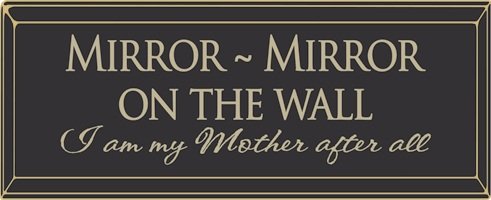 mirror mirror on the wall I am my mother after all