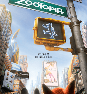 Disney's zootopia poster