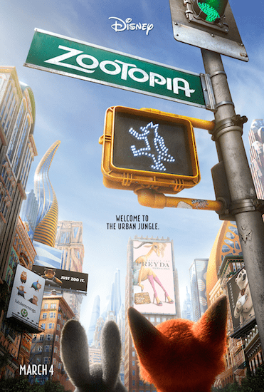 Disney's zootopia poster