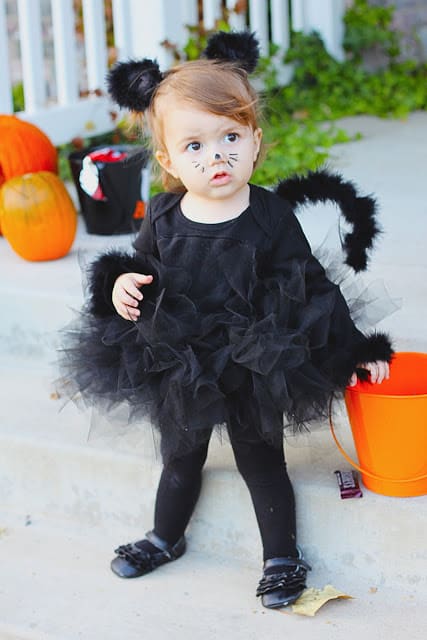 DIY tutu costume black cat