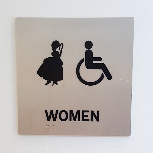 Pixar Animation Studios bathroom signs