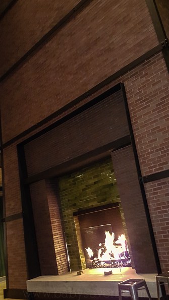 Pixar Animation Studios fireplace hearth Brooklyn building