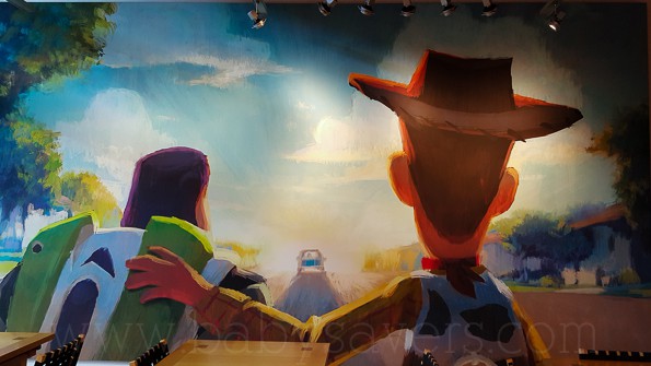 toy story concept art cafe Pixar Animation Studios