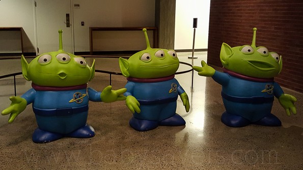 Pixar Animation Studios green aliens toy story statue
