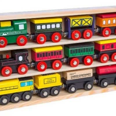 wooden train set