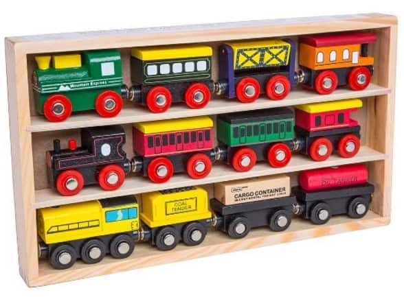 wooden train set