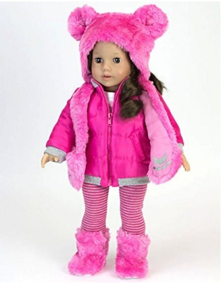Save 32% on the Pink Polar Bear Hat , Boots, Jacket & Matching Leggings ...