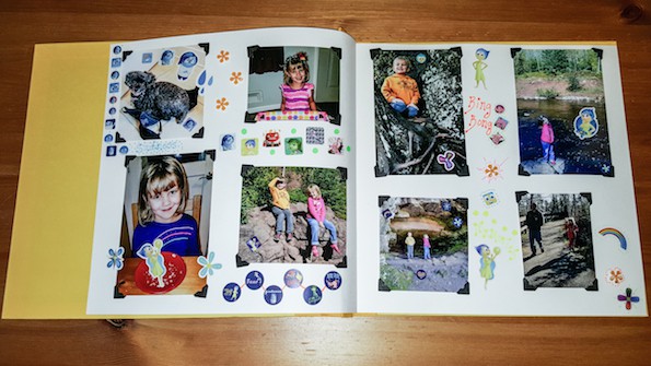 how to make an Inside Out scrapbook with Inside Out printables