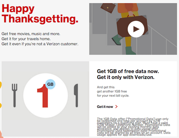 Verizon Thanksgiving deals