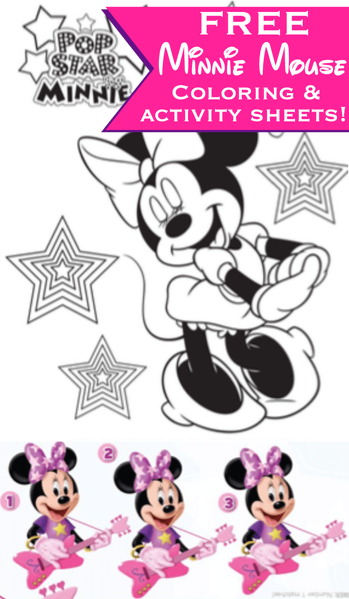 Minnie Mouse printable coloring pages